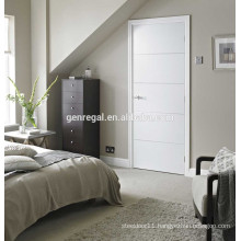 Flush wood white paint bedroom door